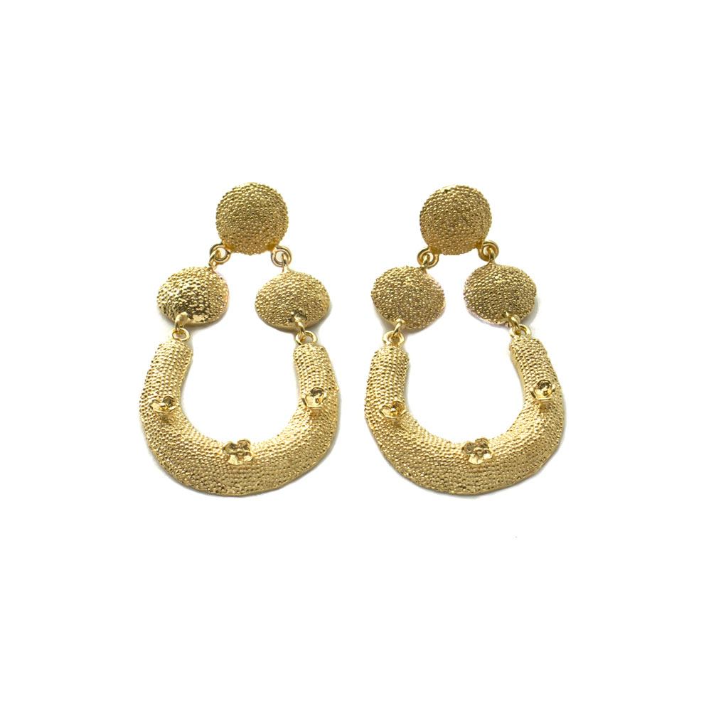 Large horseshoe earrings
