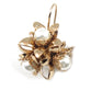 Lily Cluster earrings copper zinc 14kt gold w pearls