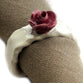 Napkin Ring Red Rose majolica