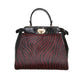 Peekaboo Red Zebra italian leather handbag