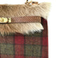 Red tartan Kelly calfskin tartan wool antelope italian handbag